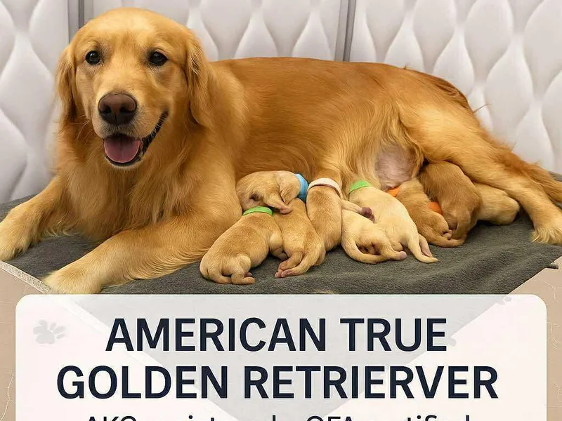 American True Golden retriever
