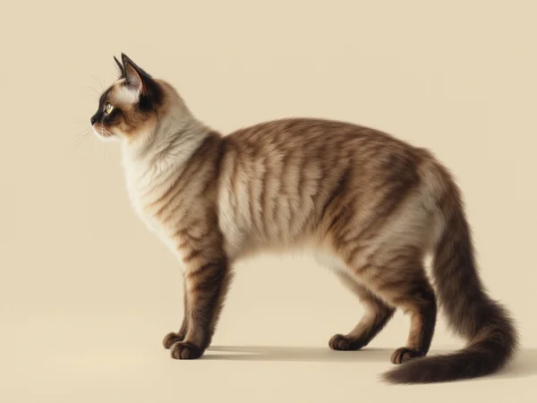 Birman breed illustration in naturalist style