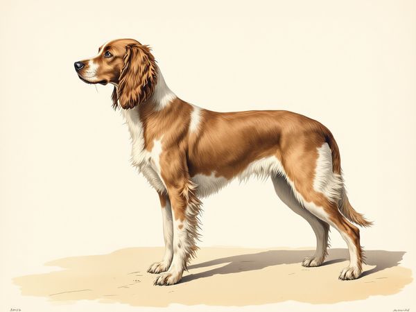 Boykin Spaniel breed illustration in naturalist style