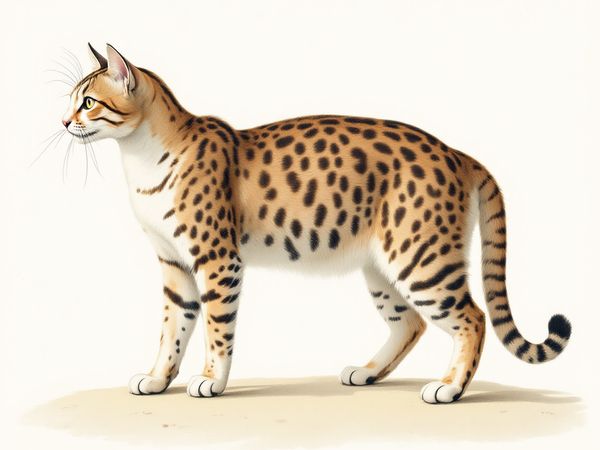 Ceylon breed illustration in naturalist style