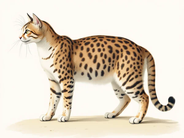 Ceylon breed illustration in naturalist style