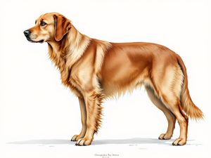 Chesapeake Bay Retriever breed illustration in naturalist style