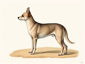 Chihuahua breed illustration in naturalist style