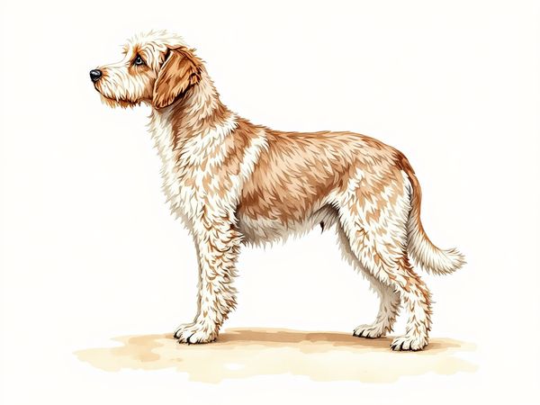Cockapoo breed illustration in naturalist style