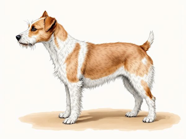 Glen of Imaal Terrier breed illustration in naturalist style