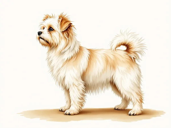 Havanese breed illustration in naturalist style