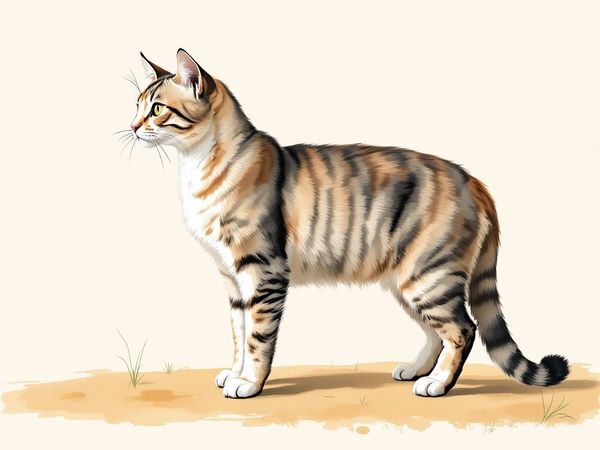 Highlander breed illustration in naturalist style