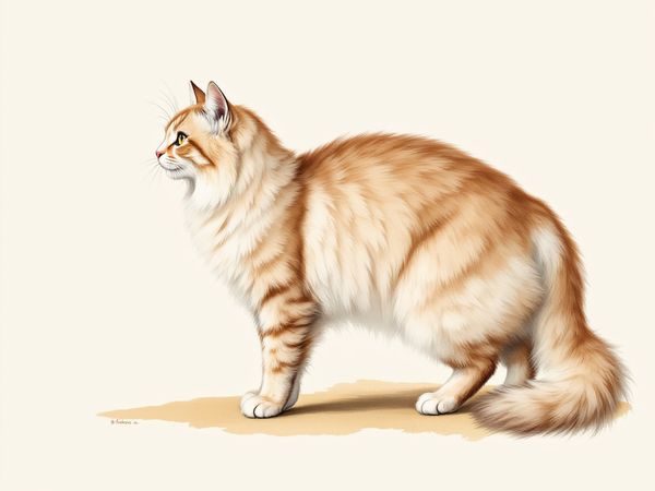 Himalayan breed illustration in naturalist style