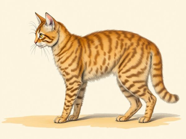 LaPerm breed illustration in naturalist style