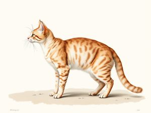 Manx breed illustration in naturalist style