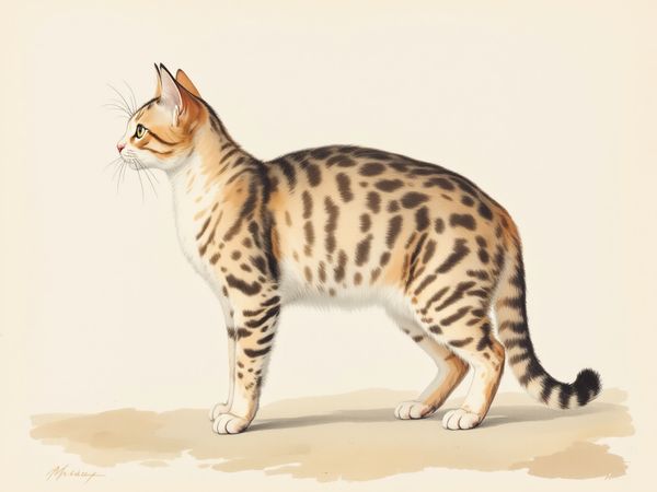 Minuet breed illustration in naturalist style