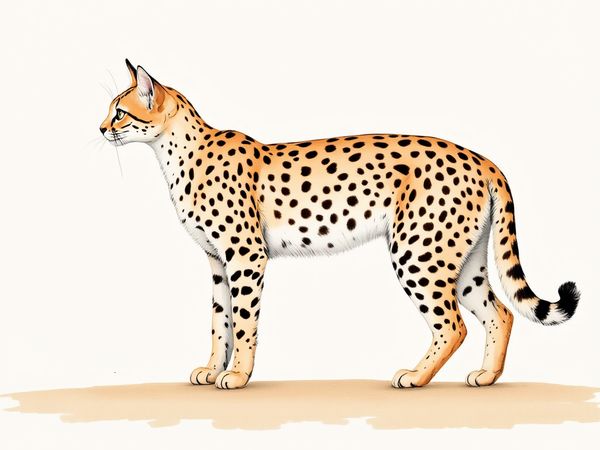 Savannah breed illustration in naturalist style