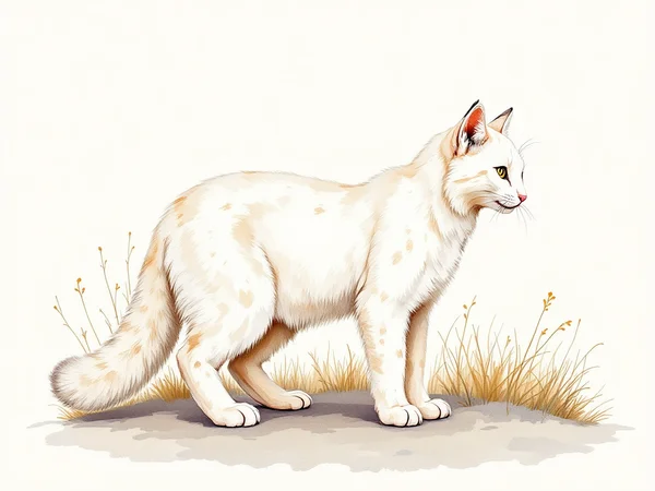 Snowshoe breed illustration in naturalist style