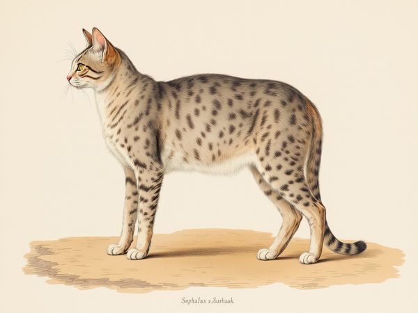 Suphalak breed illustration in naturalist style