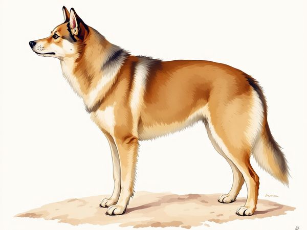 Swedish Vallhund breed illustration in naturalist style