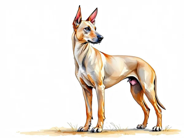 Thai Ridgeback breed illustration in naturalist style