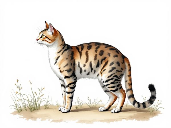 Thai breed illustration in naturalist style