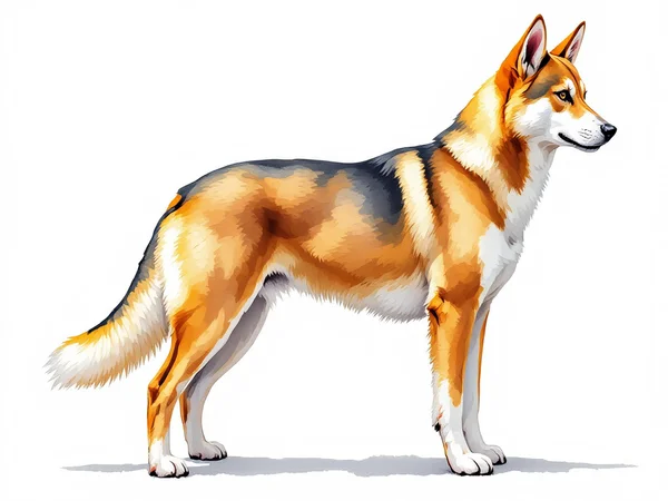 Tosa Inu breed illustration in naturalist style