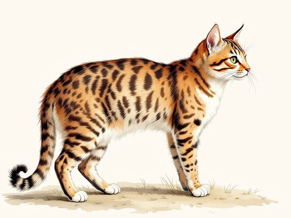 Toybob breed illustration in naturalist style