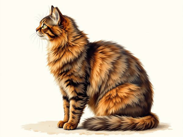 York Chocolate breed illustration in naturalist style